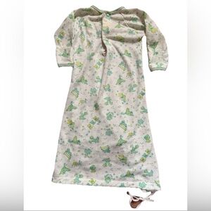 Vintage Carter's Newborn Baby Layette Size Sleep Robe / Gown  USA Wash Wear Spot
